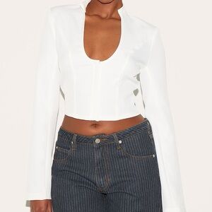 Pretty Little Thing Plunge Shirt - US 6